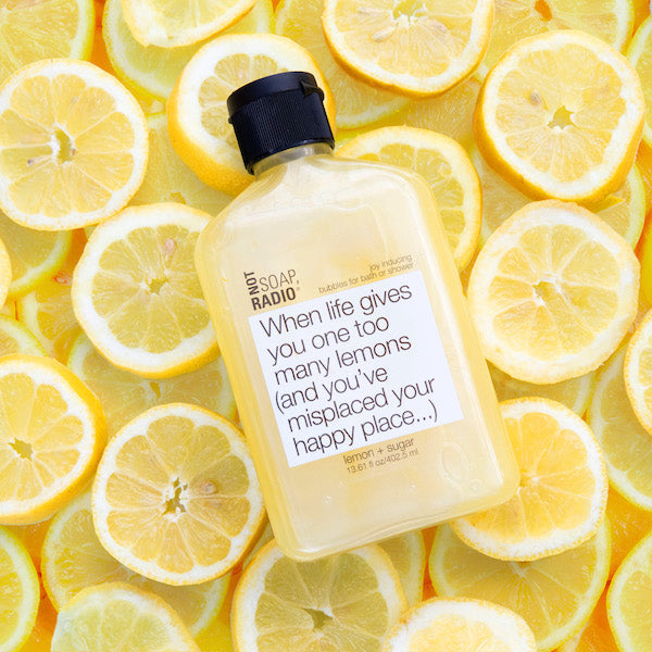When life gives you one too many lemons - lemon and sugar scented bath and body care collection