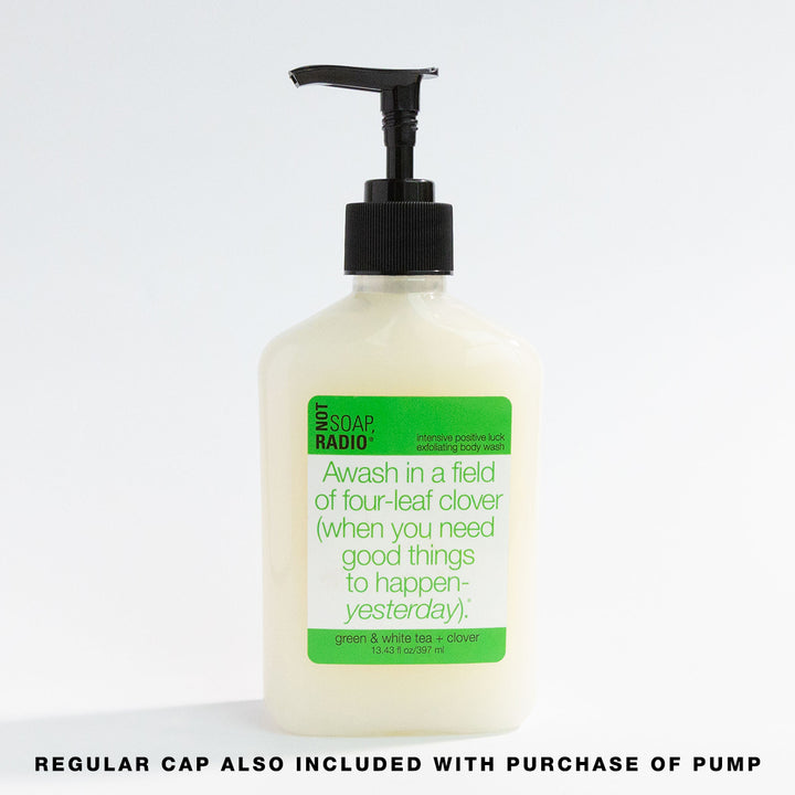 An intensive positive luck body scrub that features a pump option when you buy the product.