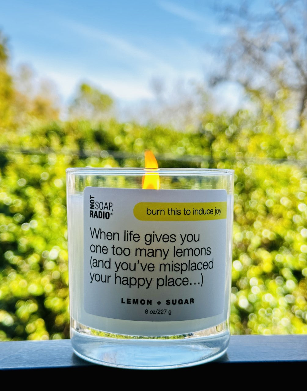 When life gives you one too many lemons( and you've misplaced your happy place). The candle.