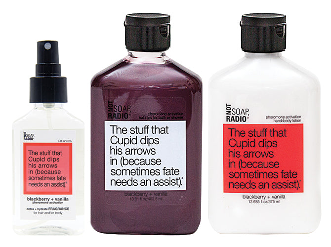 Hero bundle / gift set: detox + hydrate fragrance, bath/shower gel, hand/body lotion in The stuff that Cupid dips his arrows in… - Not Soap Radio Hero bundle