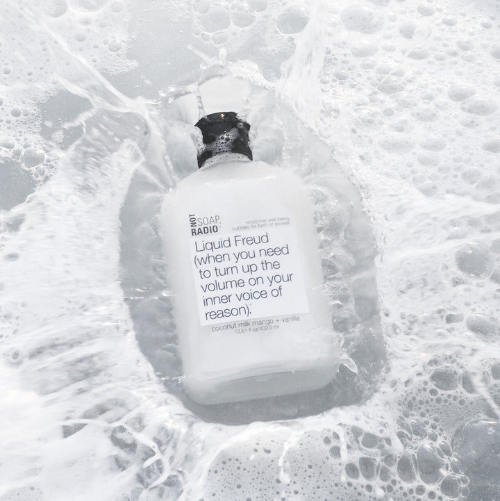 Liquid Freud (when you need to turn up the volume on your inner voice of reason). <b>bath/shower gel</b>