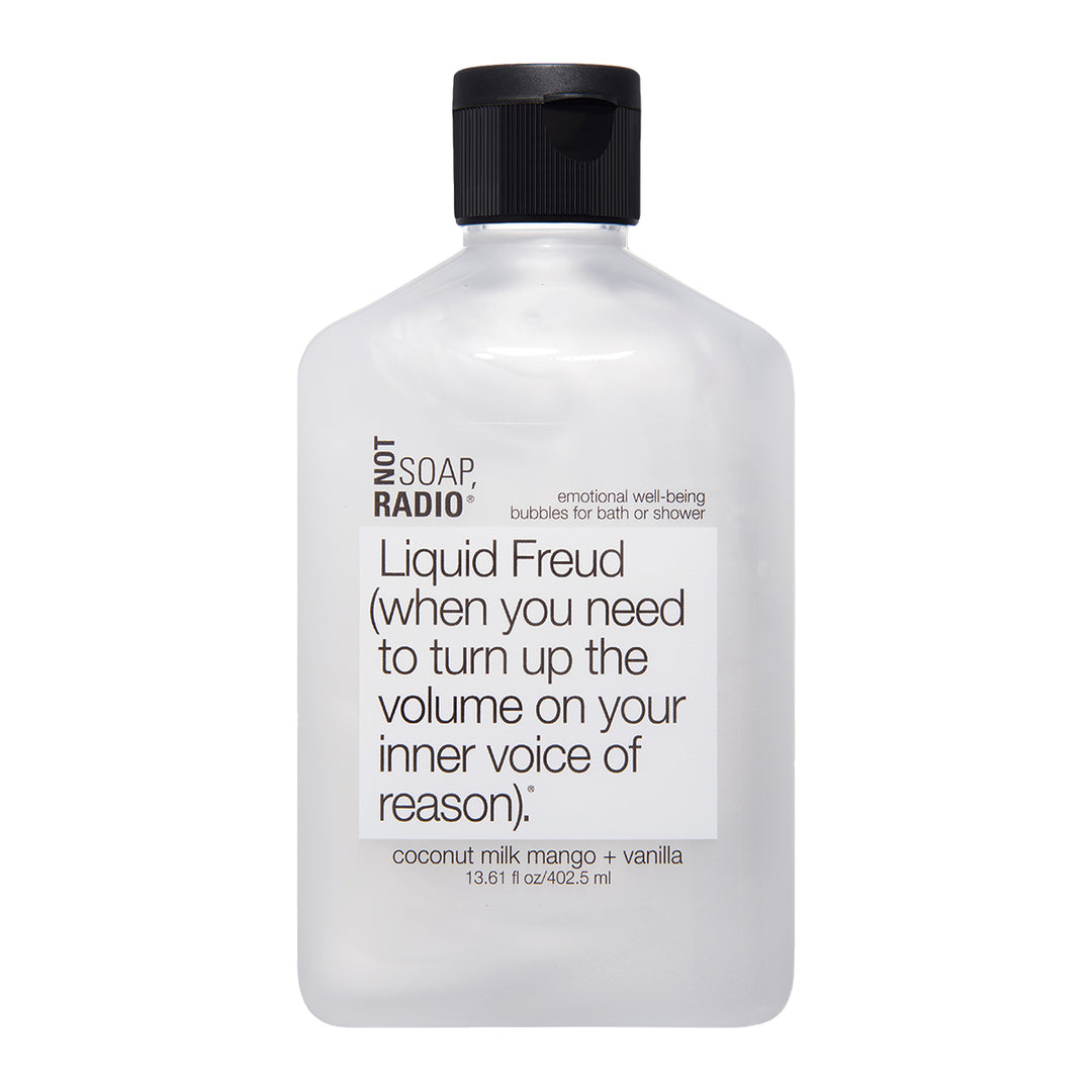 Liquid Freud (when you need to turn up the volume on your inner voice of reason). - Not Soap Radio Bubbles for bath/shower