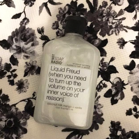 Liquid Freud (when you need to turn up the volume on your inner voice of reason). <b>bath/shower gel</b>